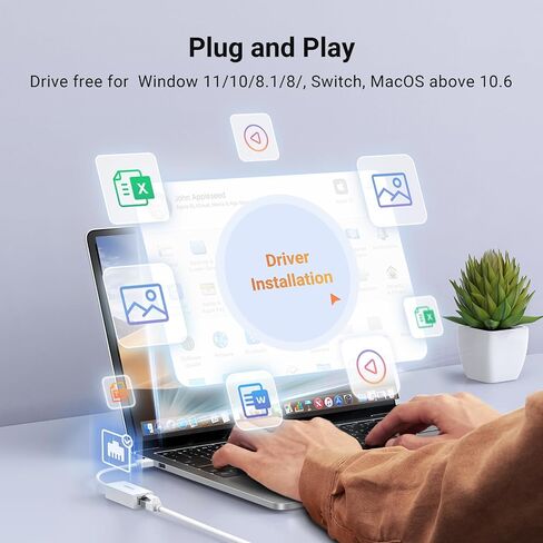 UGREEN USB to Ethemet Adapter, 10/100Mbps Network Adapter (Not for Wii) | with AX88772D Chip RJ45 Wired LAN Dongle for Laptop, Compatible with Nintendo Switch MacBook ChromeBook Windows macOS Linux in Saudi Arabia