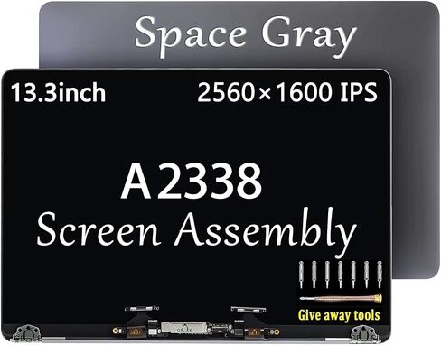شاشة بديلة A2338 M1 لجهاز MacBook Pro Retina A2338 M1 M2 | EMC 3578 MYD83 MYD92 MYDA2 MYDC2 MYD83LL/A MYD92LL/A MYDA2LL/A MYDC2LL/A مجموعة شاشة عرض LCD LED كاملة باللون الرمادي in Kuwait