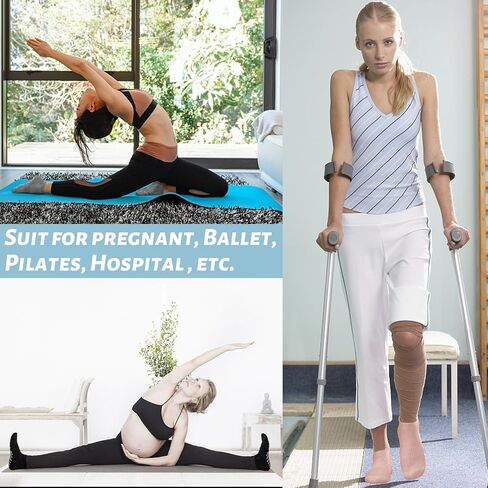 Non Slip Yoga Socks for Women 6 Pairs Ankle Low Cut Pilates Barre Socks with Grips, Multicolor 02(6 Pairs) in Saudi Arabia