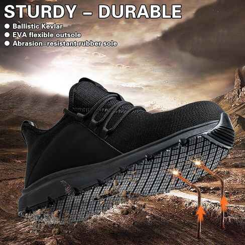 أحذية اصبع القدم الصلب للرجال النساء عدم الانزلاق للماء مقاومة للانزلاق أحذية العمل مقاومة للماء سلامة اصبع القدم أحذية البناء الصناعية غير قابلة للتدمير ثقب برهان أحذية رياضية in Kuwait