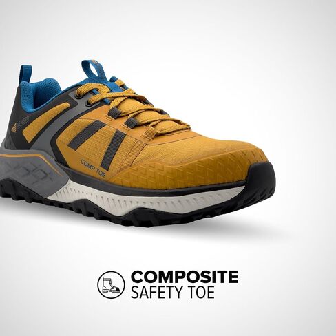 Avenger Work Boots Men's Composite Toe Aero Trail Industrial Shoe, Yellow/Blue, 13 Wide in Saudi Arabia