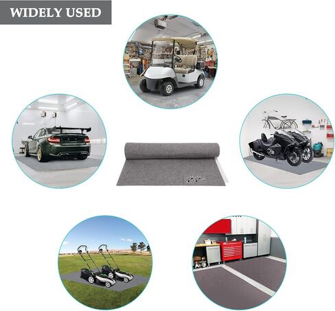 10L0L Large 8.8 x 4.9 Ft - Oil Absorbent Garage Floor Mat and Mechanic Pad, Protect Floor Waterproof Anti-Slip Garage Matts for Club Car EZGO Yamaha ATV UTV Parking Mat in Saudi Arabia