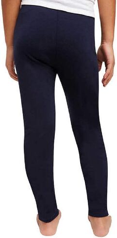 Splendid Girls Tapered Legs Elastic Waistband Solid Legging (2 Pack) (10, Black - Peacoat) in Saudi Arabia