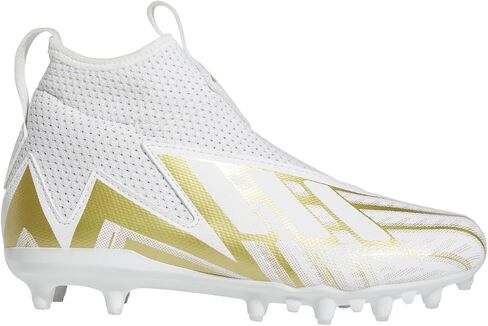 adidas Freak Spark 23 Football Shoe, White/White/Gold Metallic, 1.5 US Unisex Little Kid in Saudi Arabia
