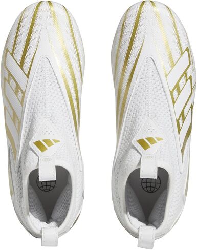 adidas Freak Spark 23 Football Shoe, White/White/Gold Metallic, 1.5 US Unisex Little Kid in Saudi Arabia