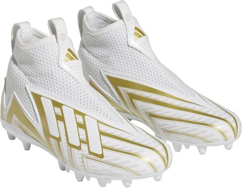 adidas Freak Spark 23 Football Shoe, White/White/Gold Metallic, 1.5 US Unisex Little Kid in Saudi Arabia