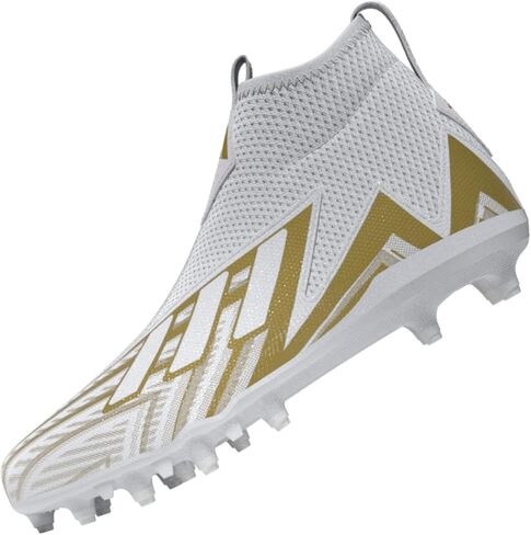 adidas Freak Spark 23 Football Shoe, White/White/Gold Metallic, 1.5 US Unisex Little Kid in Saudi Arabia