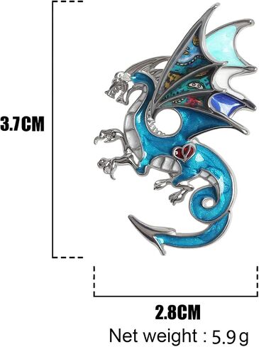 Alloy Fantasy Dinosaur Dragon Brooch Enamel Pins for Women Lady Girl Fashion Jewelry Gift in Saudi Arabia