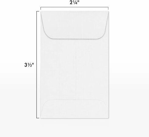LUXPaper #1 Coin Envelopes | 2 1/4" x 3 1/2" | White Linen | 80lb. Text | 50 Qty in Saudi Arabia