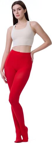 DUCMODA Women's 70D Semi-Opaque Tights High Waist Solid Soft Stretch Pantyhose in Saudi Arabia