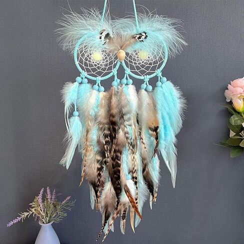 ديكور حائط على شكل بومة Dream Catcher، زخارف معلقة على الحائط من DreamCatchers لغرفة النوم وديكور المنزل كهدية للمهرجانات in Saudi Arabia
