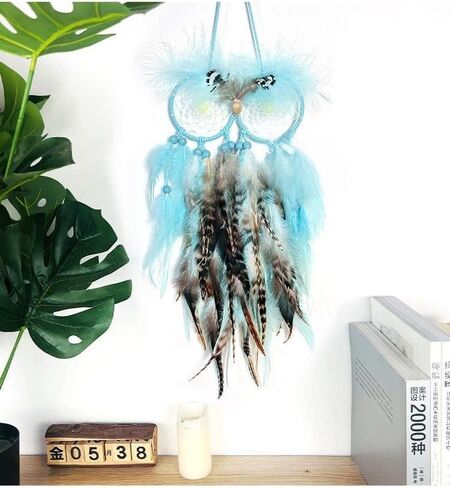 ديكور حائط على شكل بومة Dream Catcher، زخارف معلقة على الحائط من DreamCatchers لغرفة النوم وديكور المنزل كهدية للمهرجانات in Saudi Arabia