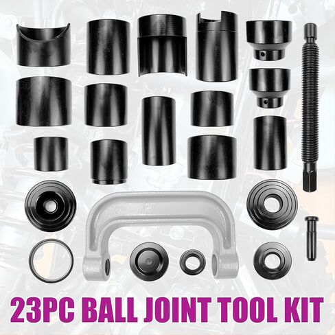 FEXON 23pc Master Ball Joint Press Kit Ball Joint Press & U Joint Removal Kit مع مقابس ومحولات عالمية، مجموعة أدوات وصلة كروية شديدة التحمل لمعظم السيارات ذات الدفع الرباعي والشاحنات الخفيفة وسيارات الدفع الرباعي in Saudi Arabia