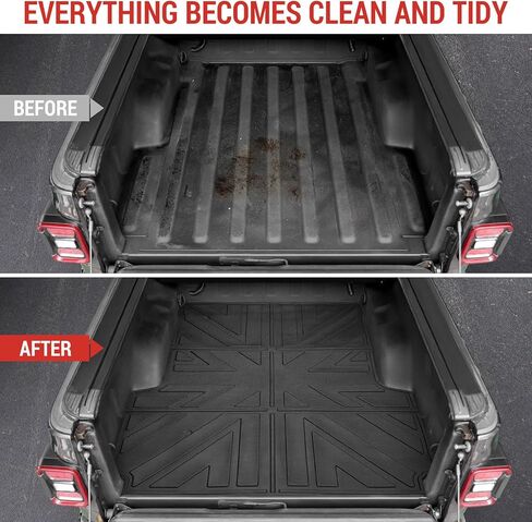 Bed Mat Compatible with 2019-2024 Jeep Gladiator JT 5FT, All Weather Truck Bed Mat TPE Pickup Bed Liner for 2023 2024 Jeep Gladiator Accessories in Saudi Arabia