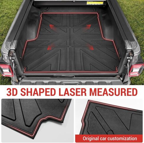 Bed Mat Compatible with 2019-2024 Jeep Gladiator JT 5FT, All Weather Truck Bed Mat TPE Pickup Bed Liner for 2023 2024 Jeep Gladiator Accessories in Saudi Arabia