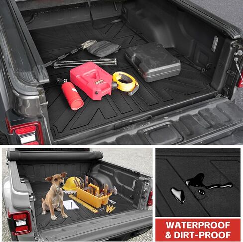 Bed Mat Compatible with 2019-2024 Jeep Gladiator JT 5FT, All Weather Truck Bed Mat TPE Pickup Bed Liner for 2023 2024 Jeep Gladiator Accessories in Saudi Arabia
