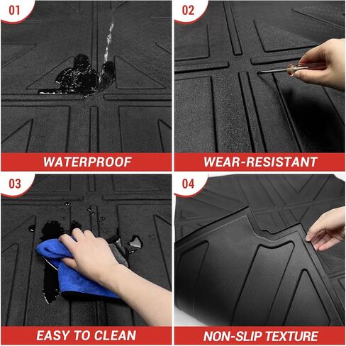 Bed Mat Compatible with 2019-2024 Jeep Gladiator JT 5FT, All Weather Truck Bed Mat TPE Pickup Bed Liner for 2023 2024 Jeep Gladiator Accessories in Saudi Arabia