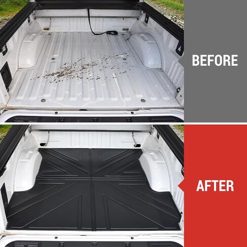 حصيرة أرضية مع حصيرة سرير شاحنة تناسب 2015-2024 Ford F-150 Truck Bed Liner 5.5FT سرير قصير بطانة أرضية للحماية من جميع الأحوال الجوية لملحقات 2024 F150 (غير مناسبة للمقعد الخلفي مع مساحة تخزين مسطحة قابلة للطي) in Saudi Arabia