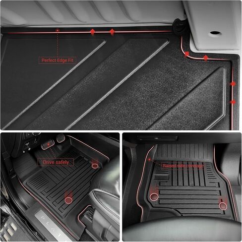 حصيرة أرضية مع حصيرة سرير شاحنة تناسب 2015-2024 Ford F-150 Truck Bed Liner 5.5FT سرير قصير بطانة أرضية للحماية من جميع الأحوال الجوية لملحقات 2024 F150 (غير مناسبة للمقعد الخلفي مع مساحة تخزين مسطحة قابلة للطي) in Saudi Arabia