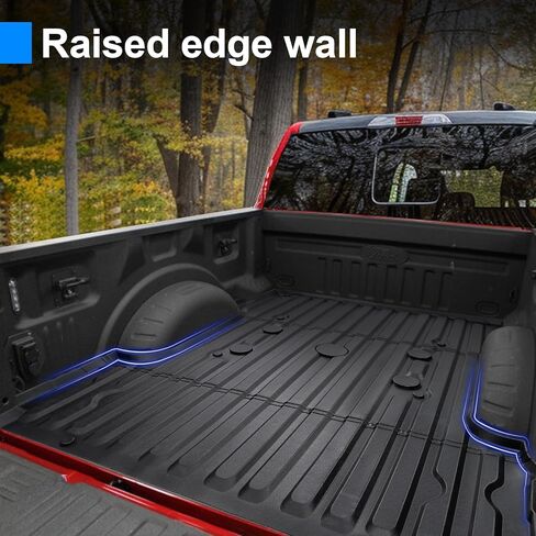 حصيرة سرير صندوق السيارة لعام 2017-2024 Ford F-250 F-350، بطانة سرير مخصصة لجميع الأحوال الجوية TPE مقاومة للماء فائقة التحمل 6.8FT ﻿لملحقات 2024 F-250 F-350 in Kuwait