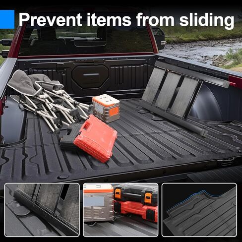 حصيرة سرير صندوق السيارة لعام 2017-2024 Ford F-250 F-350، بطانة سرير مخصصة لجميع الأحوال الجوية TPE مقاومة للماء فائقة التحمل 6.8FT ﻿لملحقات 2024 F-250 F-350 in Kuwait