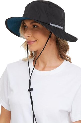 valeria Sun Hat Water-Repellent UV Protection Safari Hat for Women Outdoor Hat Size Adjustable Standard Size in Saudi Arabia