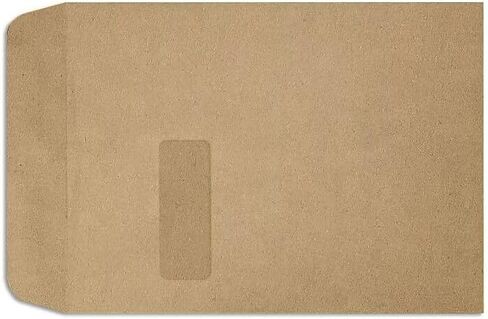 مظاريف نافذة مفتوحة من LUXPaper مقاس 9 × 12 | قشر واضغط | حقيبة البقالة بني | 70 رطل. نص | 50 الكمية in Saudi Arabia