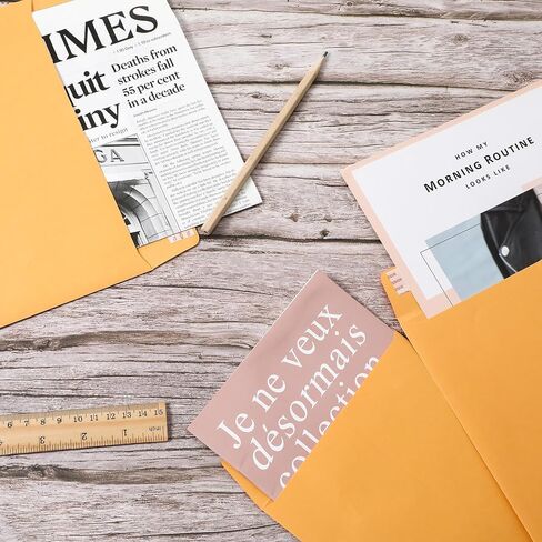 100 قطعة من 3 أحجام من الأظرف البريدية للكتالوج، قابلة للتقشير والختم، مغلف كتالوج قابل للطباعة من ورق كرافت مضاد للتمزق لحفظ الملفات أو تخزينها أو إرسالها بالبريد، 6 × 9 بوصة، 9 × 12 بوصة، 10 × 13 بوصة (أبيض) in Kuwait