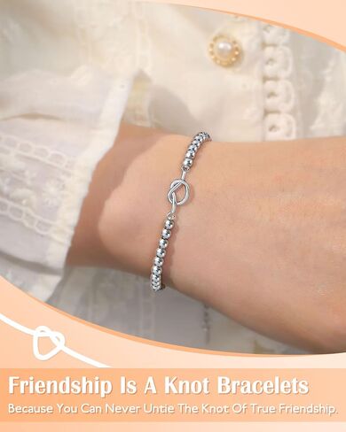 Forever Love Knot Infinity Friendship Bracelets for Women, Bridesmaid Wedding Birthday Christmas Valentines Day Gifts for Friends in Saudi Arabia