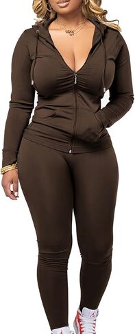 Mrskoala Two Piece Outfits for Women Jogger Sets Workout Sweat Suits Tracksuit Pants Set in Saudi Arabia
