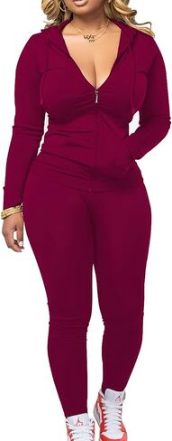 Mrskoala Two Piece Outfits for Women Jogger Sets Workout Sweat Suits Tracksuit Pants Set in Saudi Arabia