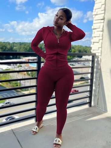 Mrskoala Two Piece Outfits for Women Jogger Sets Workout Sweat Suits Tracksuit Pants Set in Saudi Arabia