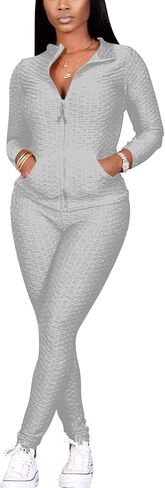 Mrskoala Two Piece Outfits for Women Jogger Sets Workout Sweat Suits Tracksuit Pants Set in Saudi Arabia