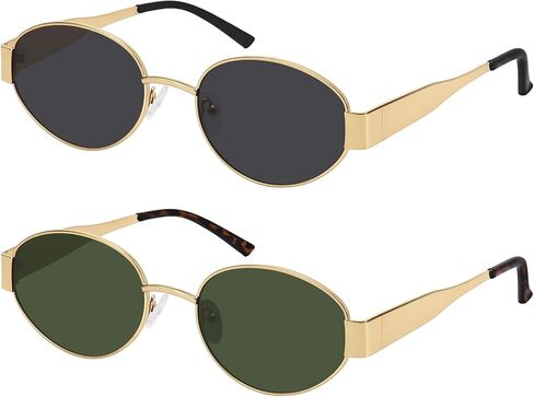 WOWSUN Trendy Oval Sunglasses for Women 2024 Retro Classic Shades UV400 Protection in Saudi Arabia
