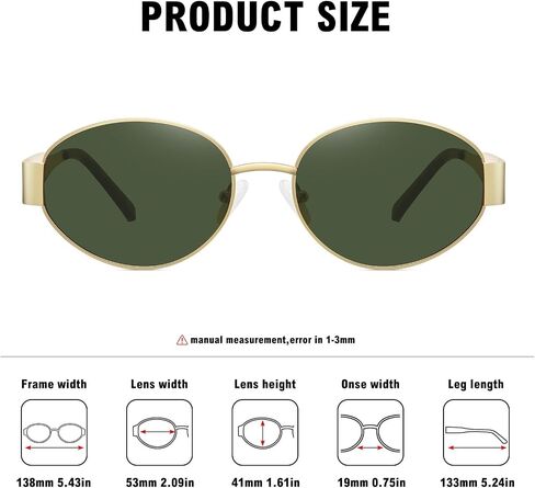 WOWSUN Trendy Oval Sunglasses for Women 2024 Retro Classic Shades UV400 Protection in Saudi Arabia