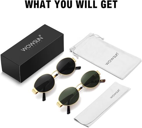 WOWSUN Trendy Oval Sunglasses for Women 2024 Retro Classic Shades UV400 Protection in Saudi Arabia