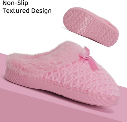 WateLves Girls Slippers Kids Slip On Winter House Shoes Anti-Slip Soft Coral Fleece Slipper for Indoor & Outdoor in Kuwait