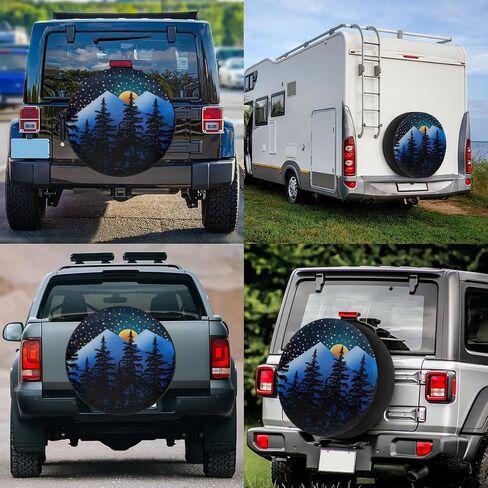 Mountain Forest Landscape Spare Tire Cover Wheel Protectors Weatherproof Wheel Covers Universal Fit for Trailer Rv SUV Truck Camper Travel Trailers 15 in in Saudi Arabia