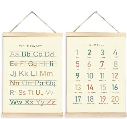cgbhw الفصول الدراسية ديكور الأبجدية ملصق شماعات الإطار مجموعة من 2، الأبجدية لجدار الفصول الدراسية، حزمة ديكور الفصول الدراسية ما قبل المدرسة، الحضانة رياض الأطفال غرفة الأطفال التعليمية جدار الفن شنقا ديكور in Kuwait