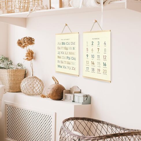 cgbhw الفصول الدراسية ديكور الأبجدية ملصق شماعات الإطار مجموعة من 2، الأبجدية لجدار الفصول الدراسية، حزمة ديكور الفصول الدراسية ما قبل المدرسة، الحضانة رياض الأطفال غرفة الأطفال التعليمية جدار الفن شنقا ديكور in Kuwait