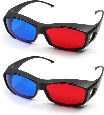 Othmro 3Pcs Durable 3D Style Glasses 3D Viewing Glasses 3D Movie Game Glasses Red-Blue 3D Glasses Plastic Frame Black Resin Lens for 3D TV Cinema Films DVD Viewing Home Movies in Saudi Arabia