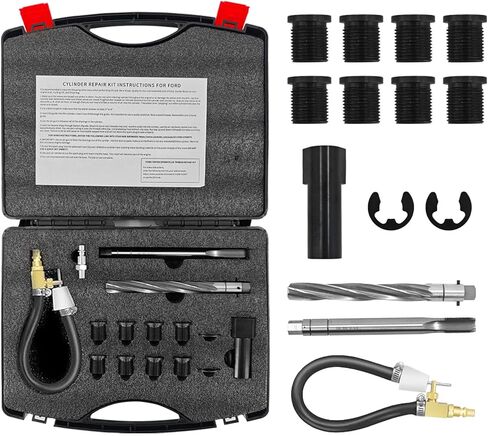 38900 مجموعة أدوات ذات صمامين متوافقة مع Ford Triton 1996-2003، طقم إصلاح خيط توصيل الشرارة لمحركين بصمام 4.6L و5.4L و6.8 V-10 in Kuwait