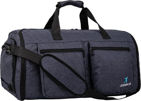 Convertible Garment Bag, Carry on Garment Duffel Bag for Travel with Double Back Strap and Detachable Shoulder 2 in 1 Hanging Suitcase Suit Bag for Men Women (Snow Black) in Saudi Arabia