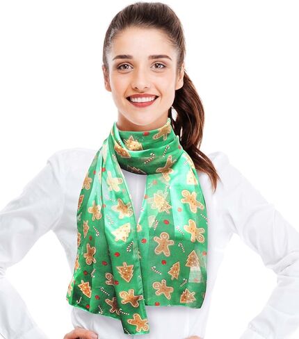 وشاح عيد الميلاد تاج CBC - سانتا، رجل الثلج، الزينة، موضوع كعكة الزنجبيل - 13 بوصة × 60 بوصة صنع في كوريا in Kuwait