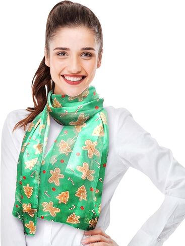 وشاح عيد الميلاد تاج CBC - سانتا، رجل الثلج، الزينة، موضوع كعكة الزنجبيل - 13 بوصة × 60 بوصة صنع في كوريا in Kuwait