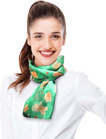 وشاح عيد الميلاد تاج CBC - سانتا، رجل الثلج، الزينة، موضوع كعكة الزنجبيل - 13 بوصة × 60 بوصة صنع في كوريا in Kuwait