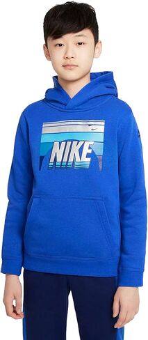 Nike Boy's NSW Club Graphics Pullover Hoodie (Little Kids/Big Kids) Game Royal SM (8 Big Kid) in Saudi Arabia
