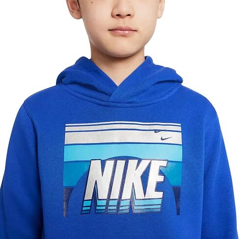 Nike Boy's NSW Club Graphics Pullover Hoodie (Little Kids/Big Kids) Game Royal SM (8 Big Kid) in Saudi Arabia