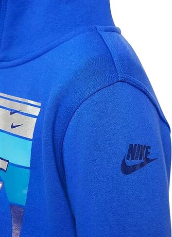 Nike Boy's NSW Club Graphics Pullover Hoodie (Little Kids/Big Kids) Game Royal SM (8 Big Kid) in Saudi Arabia