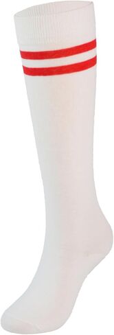 Women's Classic Cotton Striped Knee High Socks in Saudi Arabia